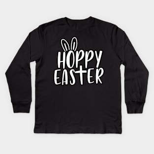 Hoppy easter Kids Long Sleeve T-Shirt